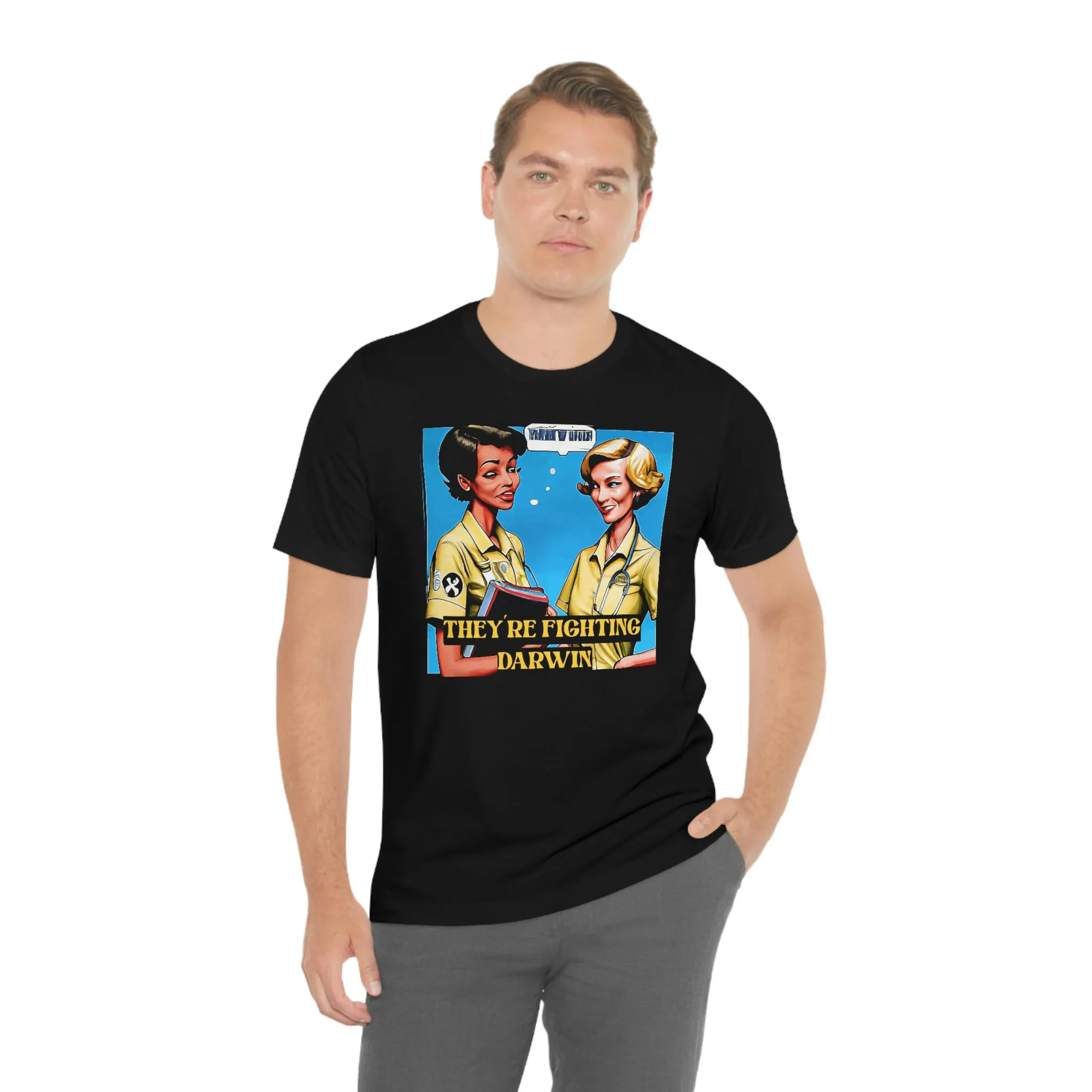 They're Fighting Darwin Short Sleeve Tee