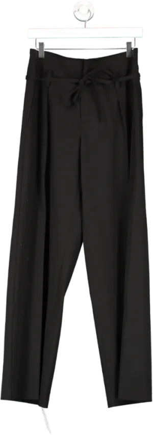 Third Form Black Tie Up Tailored Trousers UK 8