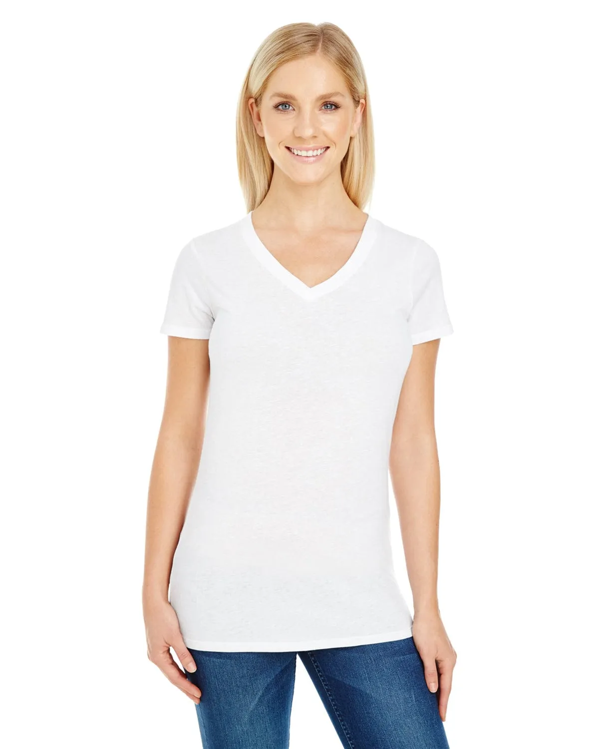 Threadfast Apparel Ladies Pigment Dye V-Neck Tee