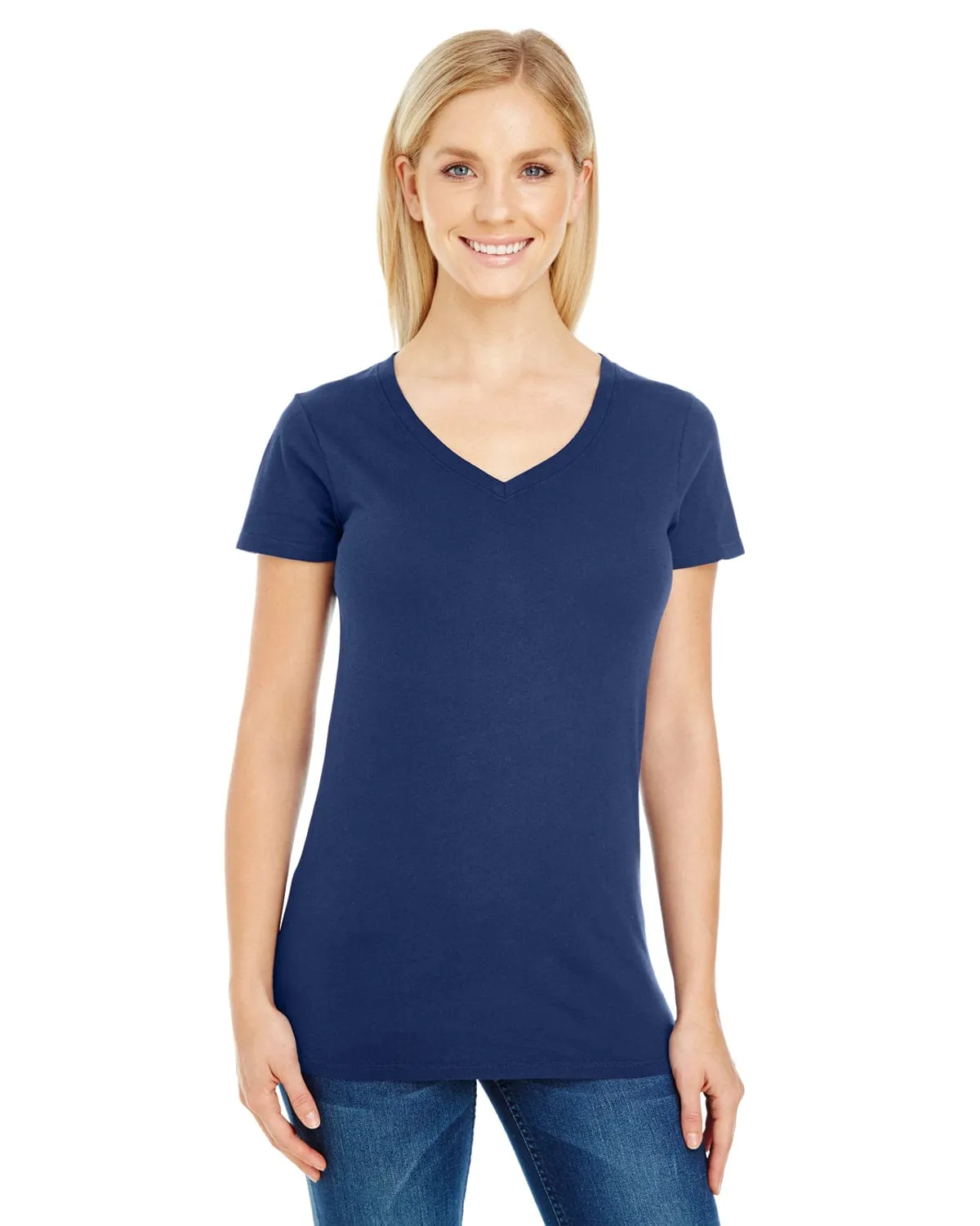 Threadfast Apparel Ladies Pigment Dye V-Neck Tee