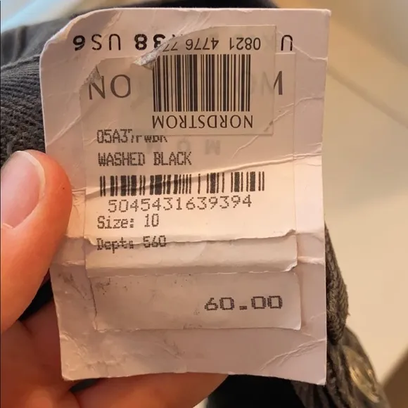 Topshop Distressed Hi-Rise Shorts in Washed Black