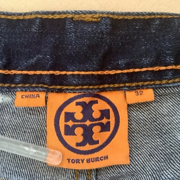 Tory Burch Short Short Blue/White Sz 32