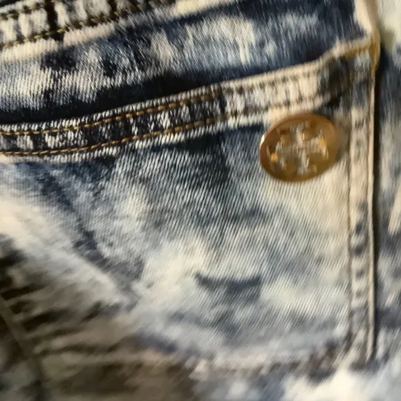 Tory Burch Short Short Blue/White Sz 32