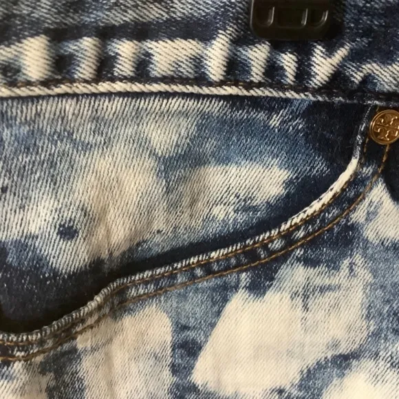 Tory Burch Short Short Blue/White Sz 32