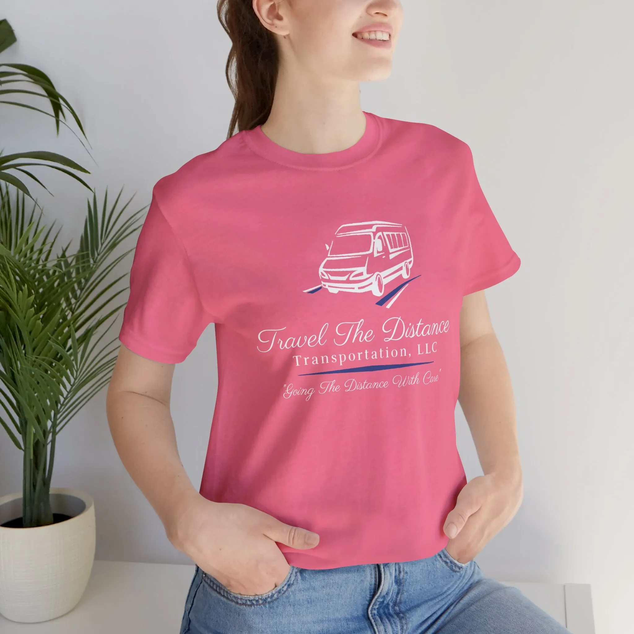 Travel The Distance Transportation Tee: Unisex Jersey Short Sleeve Tee