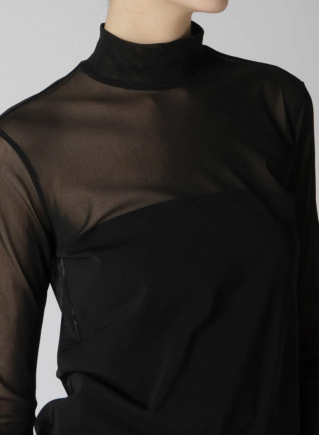 TULLE HIGH NECK PULLOVER