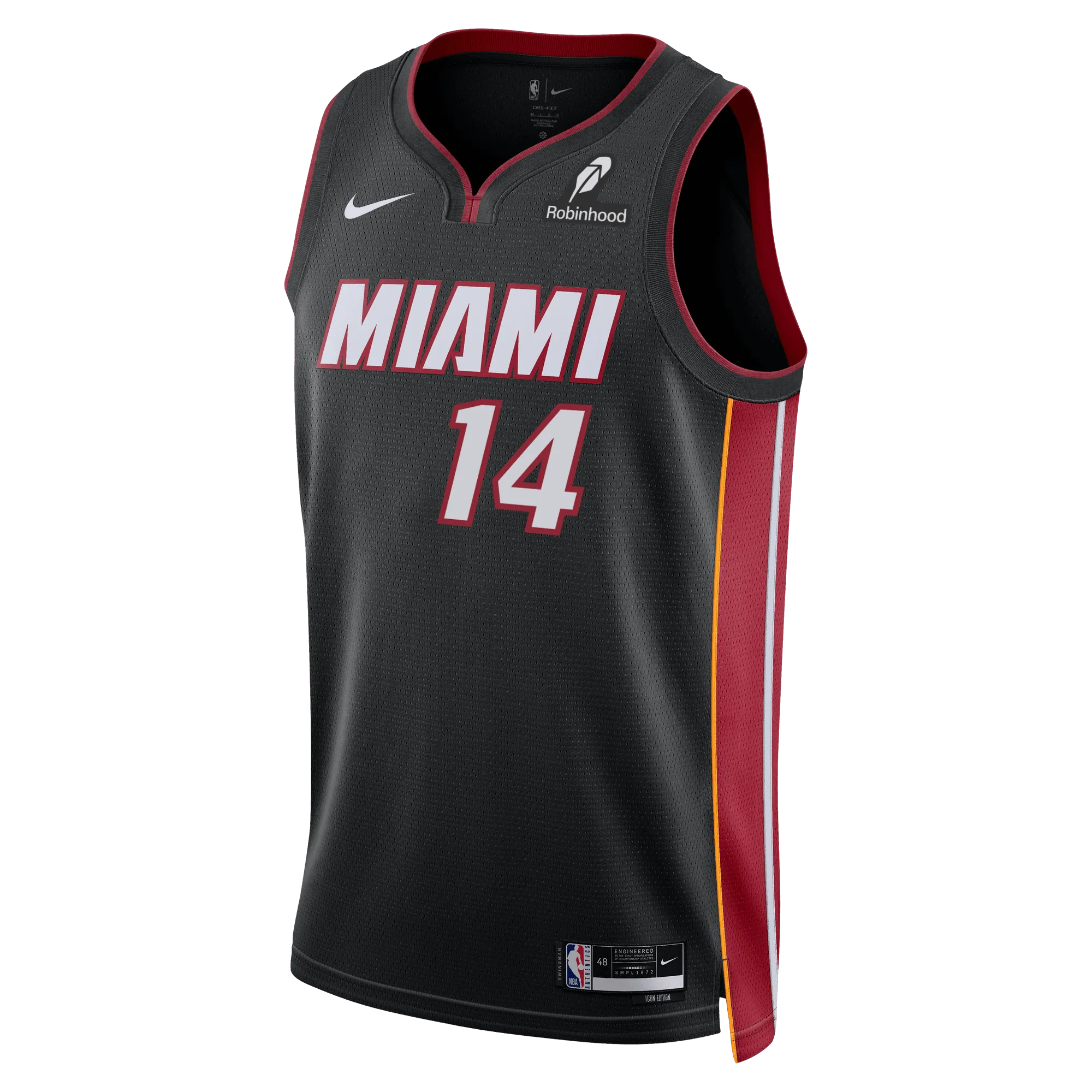 Tyler Herro Nike Icon Black Youth Swingman Jersey