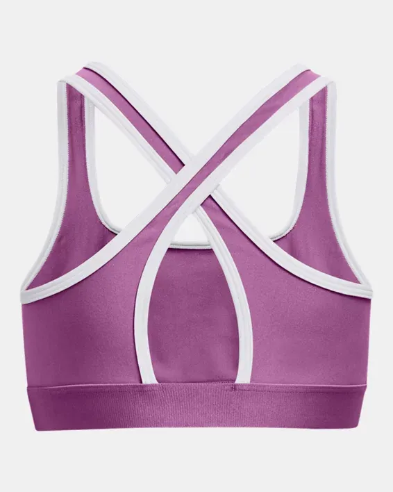 Under Armour Girls' UA Crossback Graphic Sports Bra