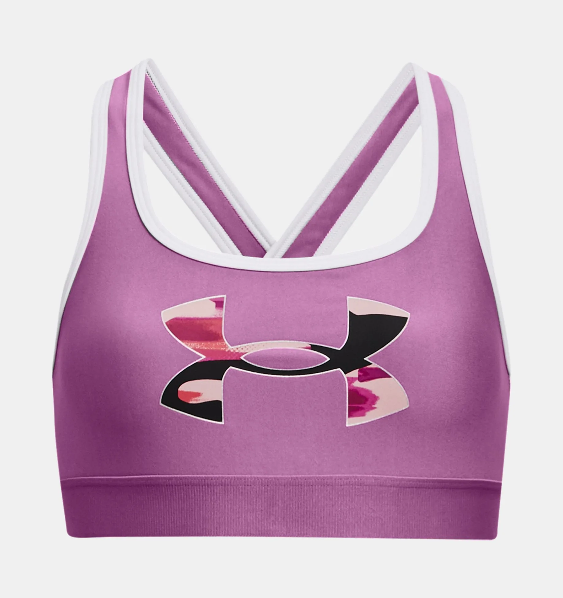 Under Armour Girls' UA Crossback Graphic Sports Bra