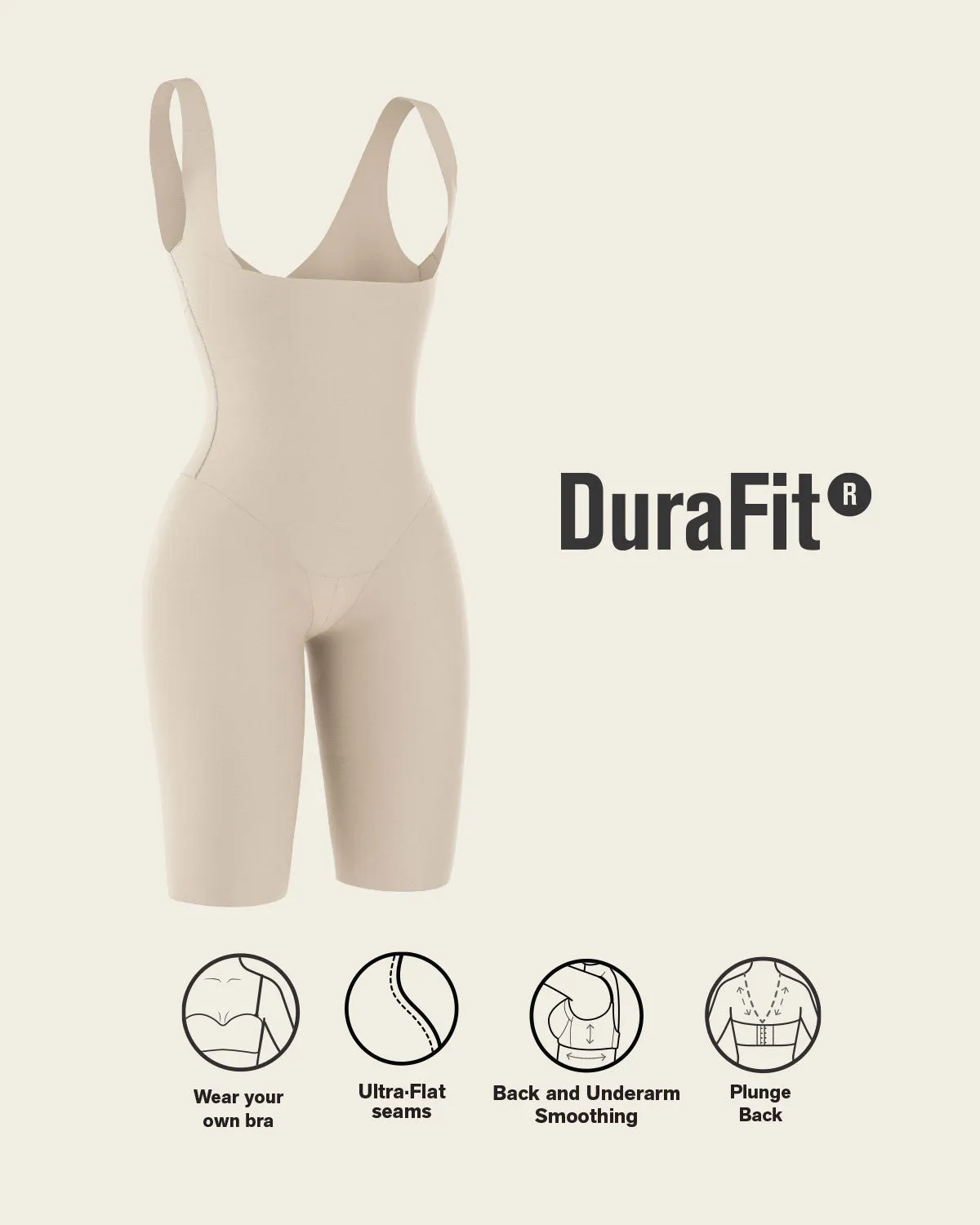 Undetectable Step-in Mid-Thigh Body Shaper