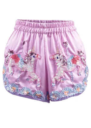 Unicorn Carousel Silky Boxer Shorts