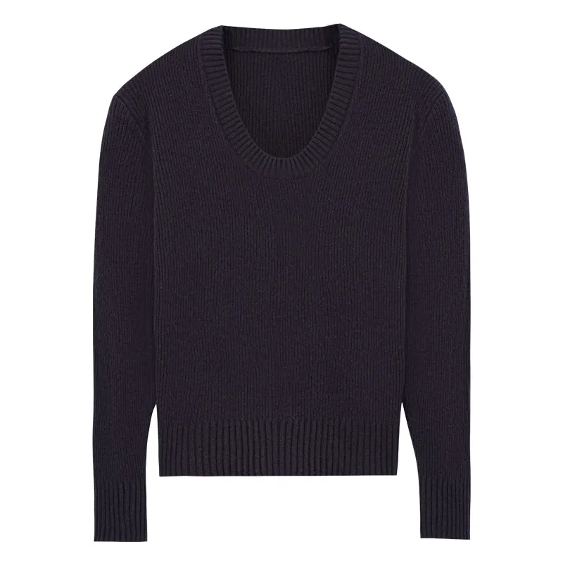 Unisex U-neck Knit Sweater