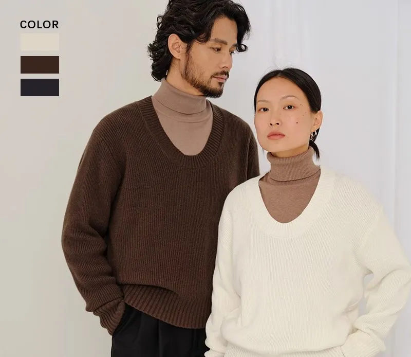 Unisex U-neck Knit Sweater