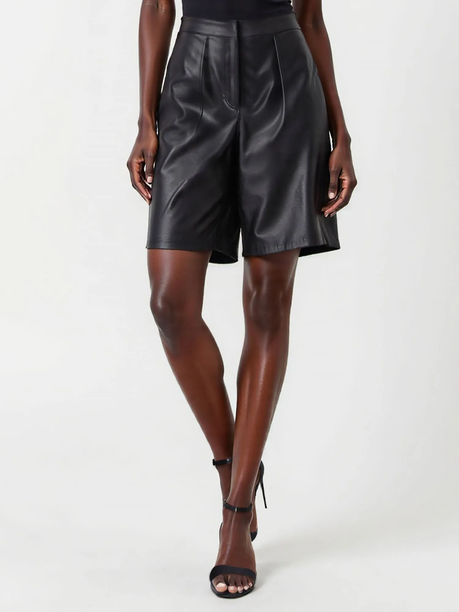 Vegan Leather Bermuda Short