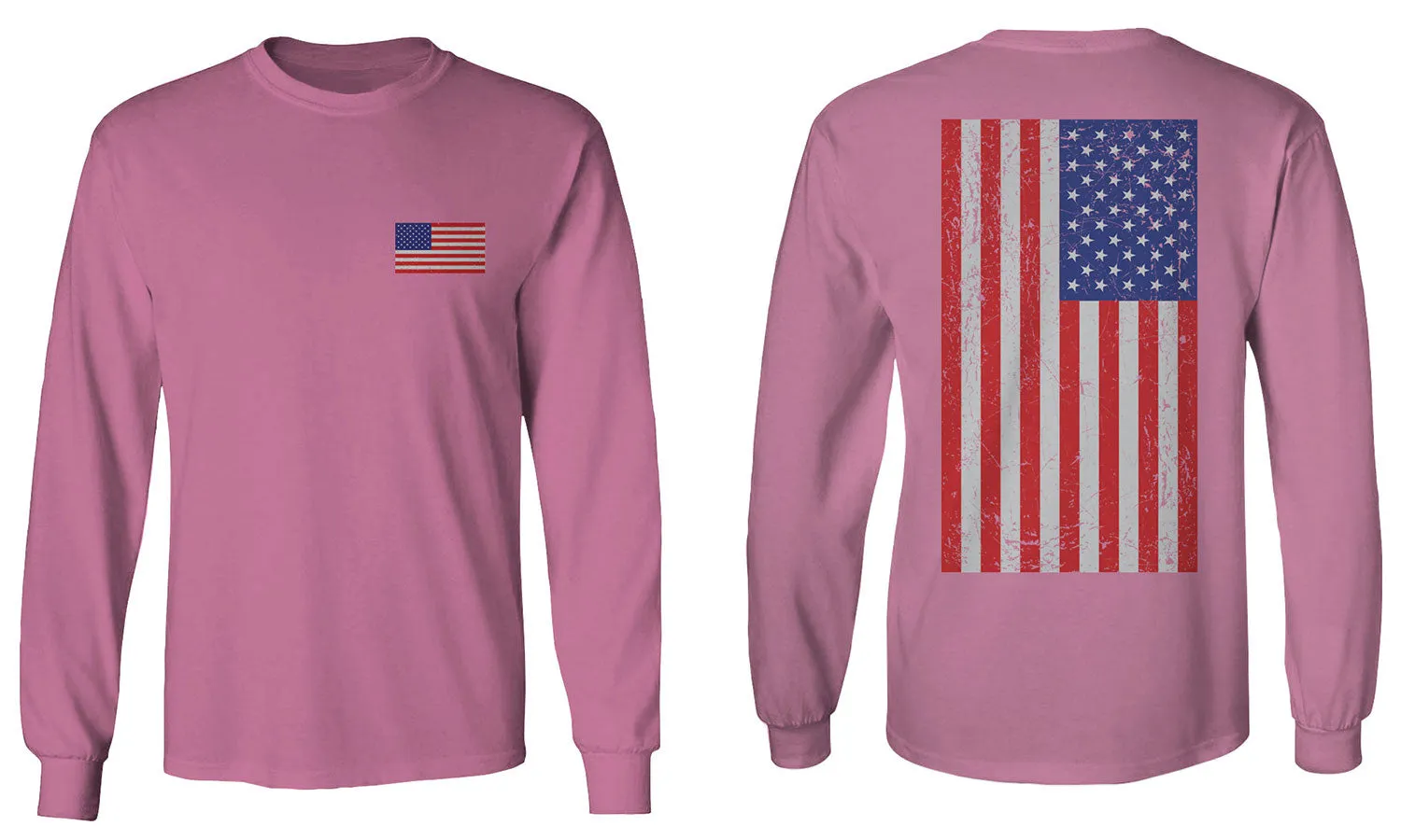 Vintage American Flag United States of America USA mens Long sleeve t shirt
