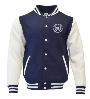 Vintage Baseball Jacket - Navy Blue/White