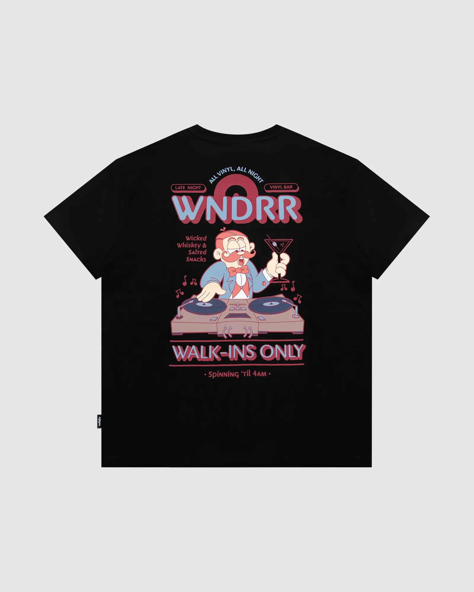 VINYL BAR BOX FIT TEE - BLACK