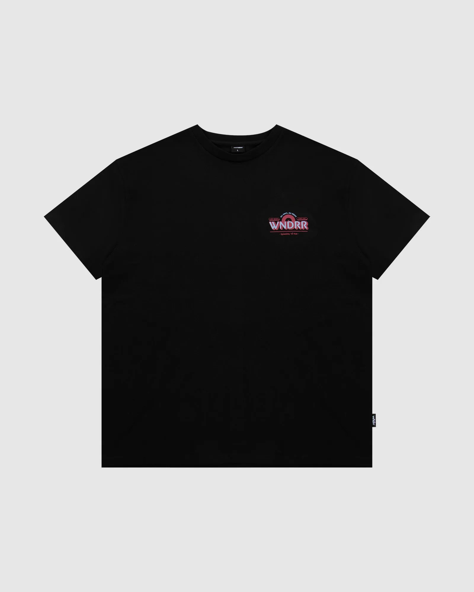 VINYL BAR BOX FIT TEE - BLACK