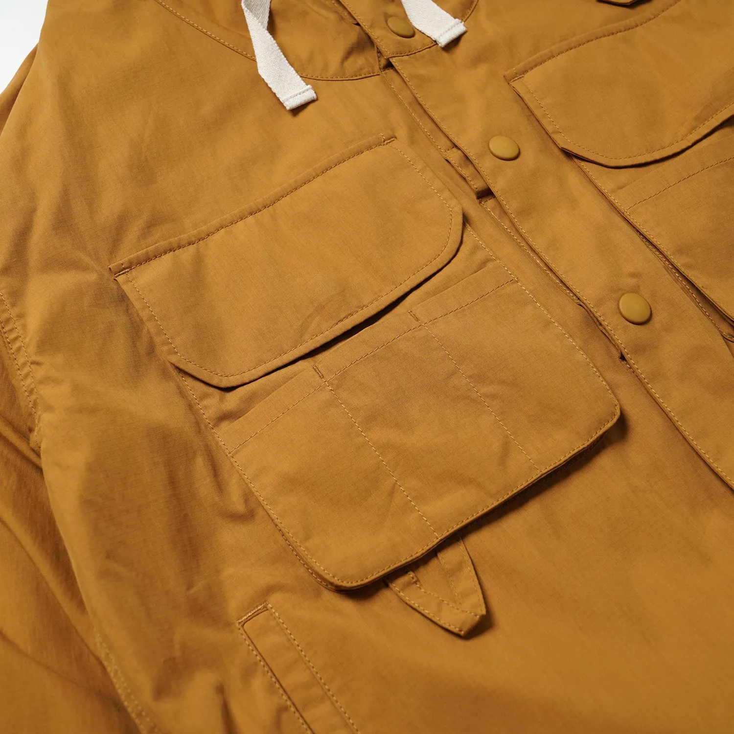 WADING HOODED PARKA JACKET - MUSTARD