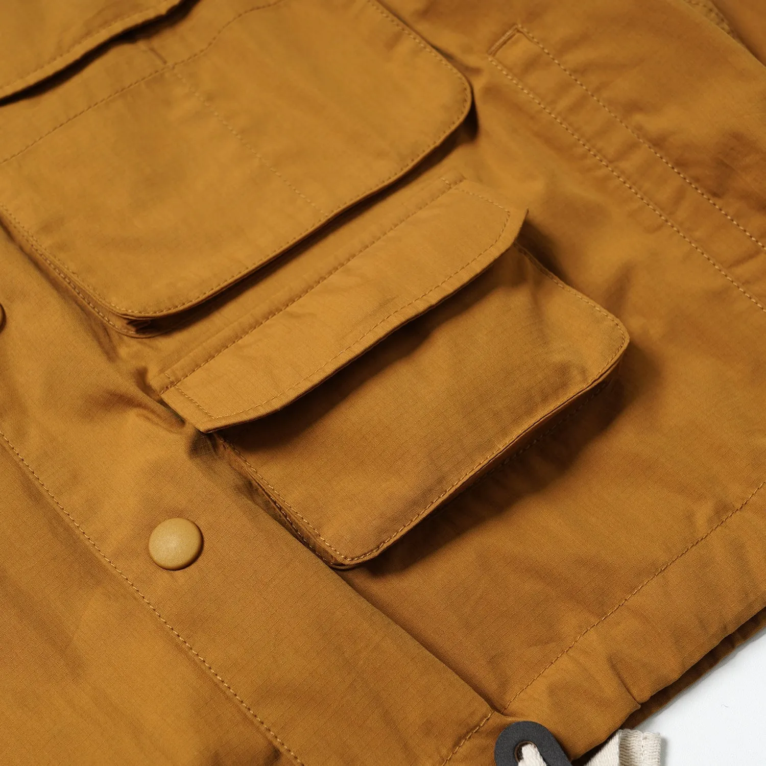 WADING HOODED PARKA JACKET - MUSTARD