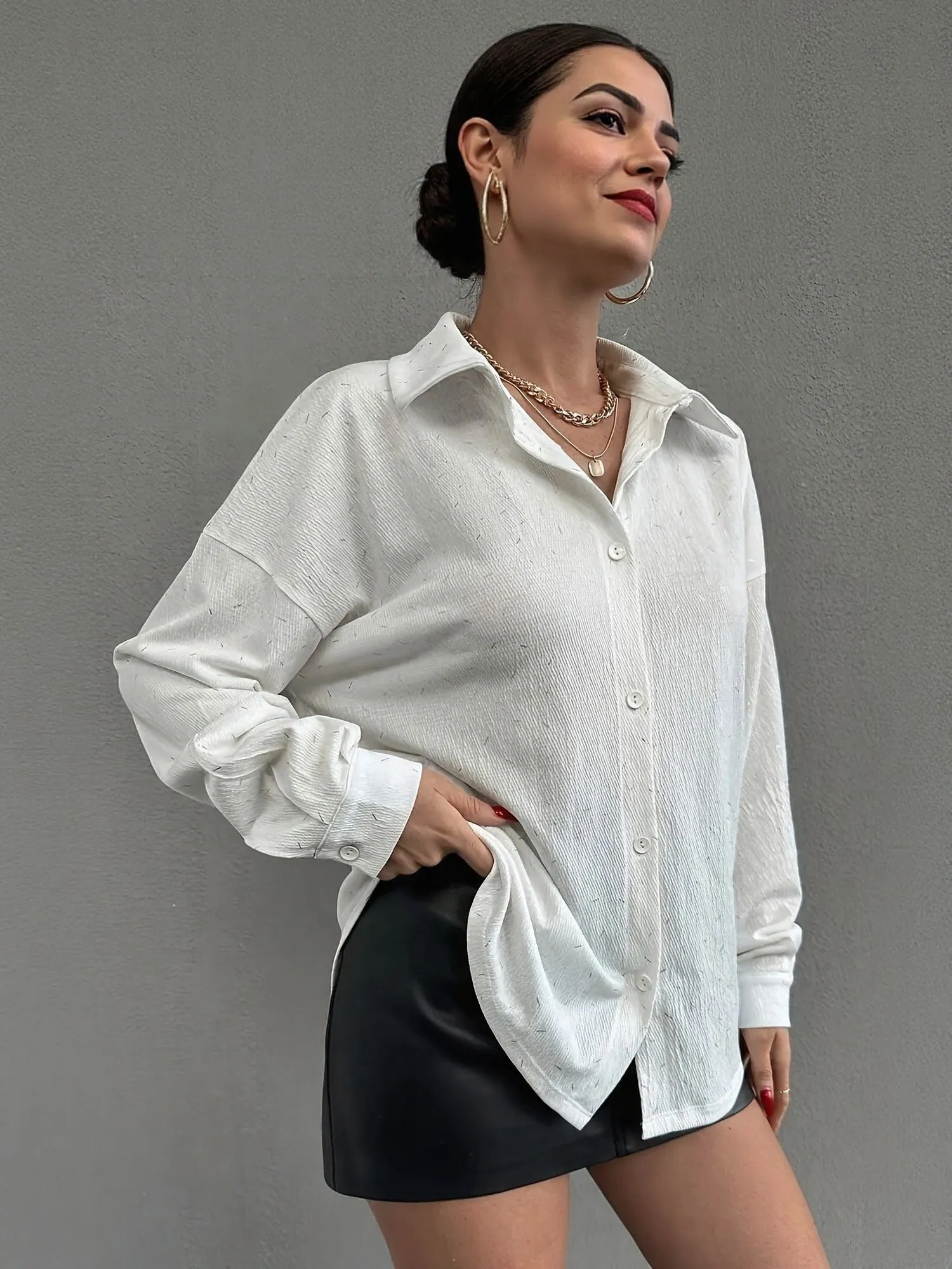 White Longline Shirt