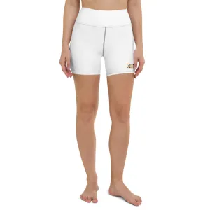 White SHORMEHD Kente Biker Shorts