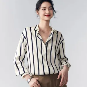 White Striped Button-Up Shirt