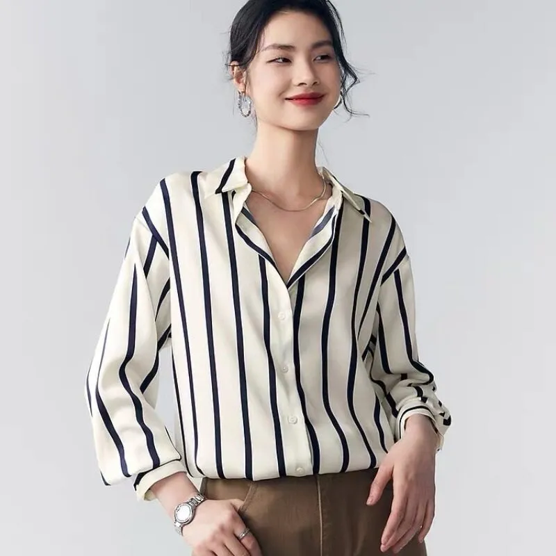 White Striped Button-Up Shirt