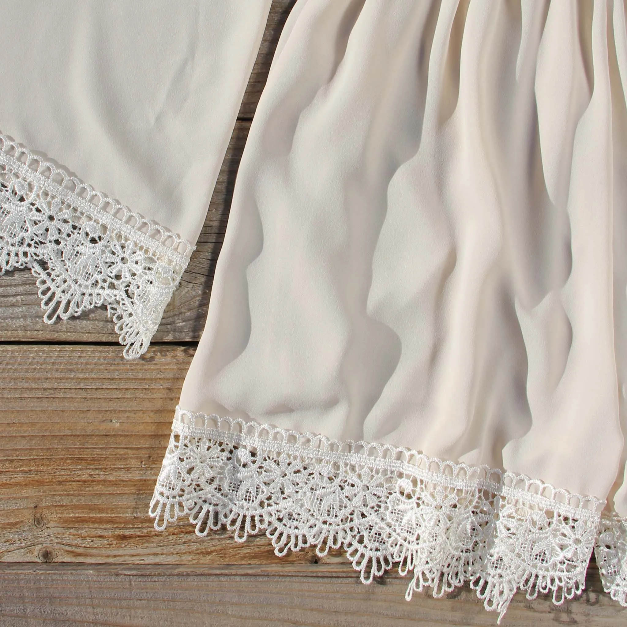 Wintertide Lace Romper in Cream