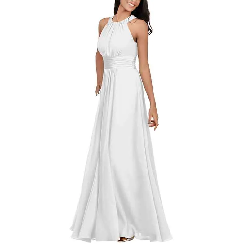 Women Chiffon Bridesmaid Dresses Long Formal Party Dress for Special Occasion