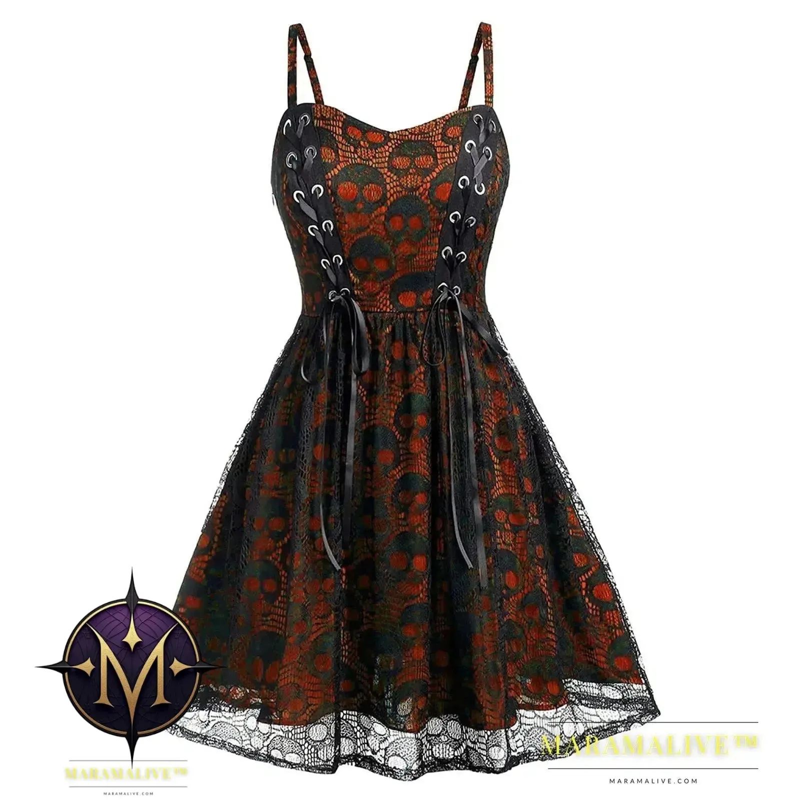 Women Dress Gothic Black Plus Size Halloween Lace Mesh Patchwork Sleeveless Camisole Party Dress Casual Women Elegant Dresses