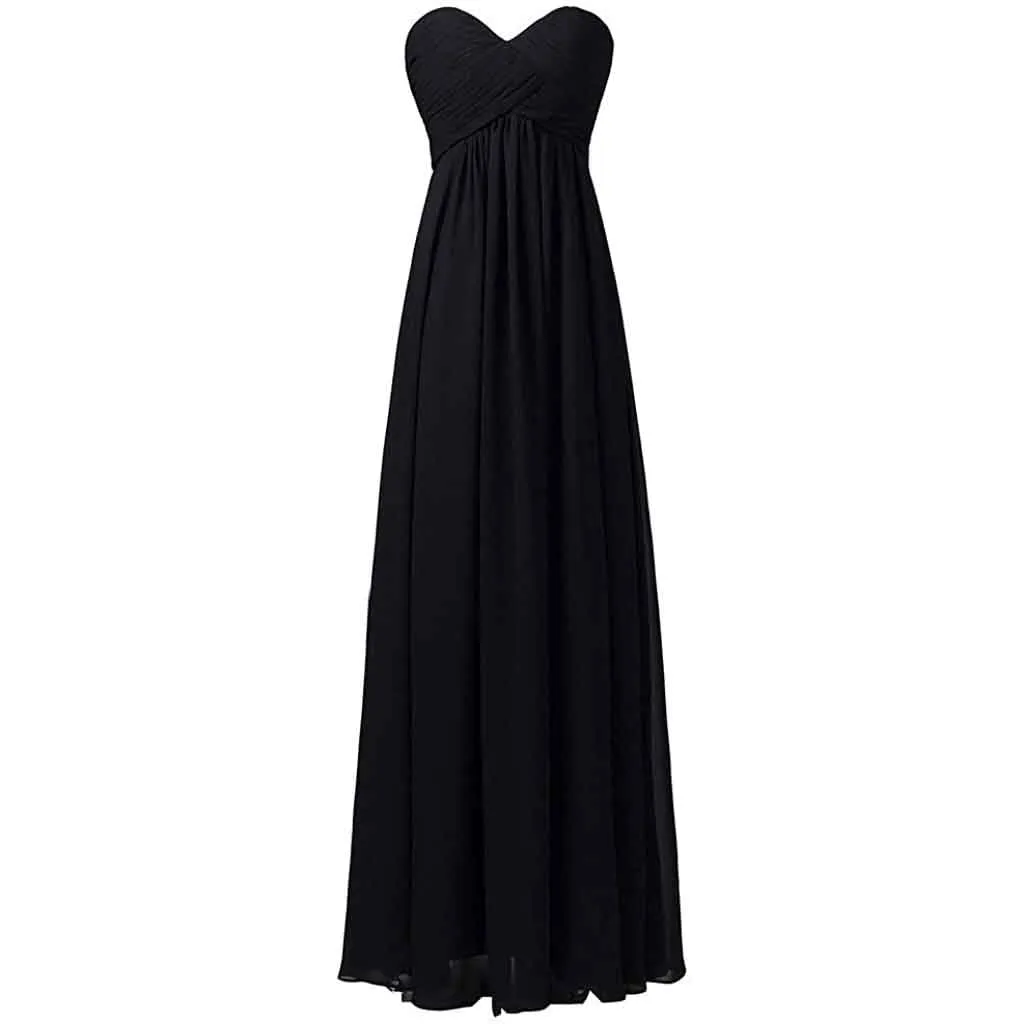 Women's A Line Corset Sweetheart Pleats Prom Bridesmaid Dress