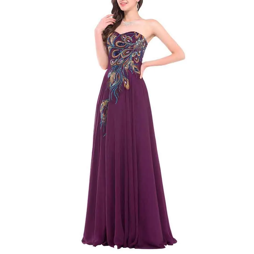 Women's Strapless Sweetheart Classic Evening Dress Ball Gown