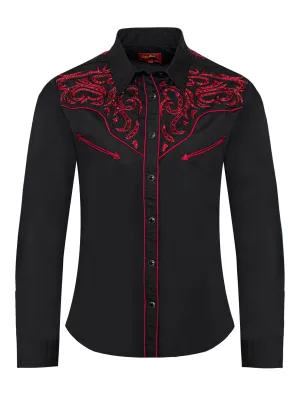 Women’s Western Embroidered diamond studded Shirt LS500-528