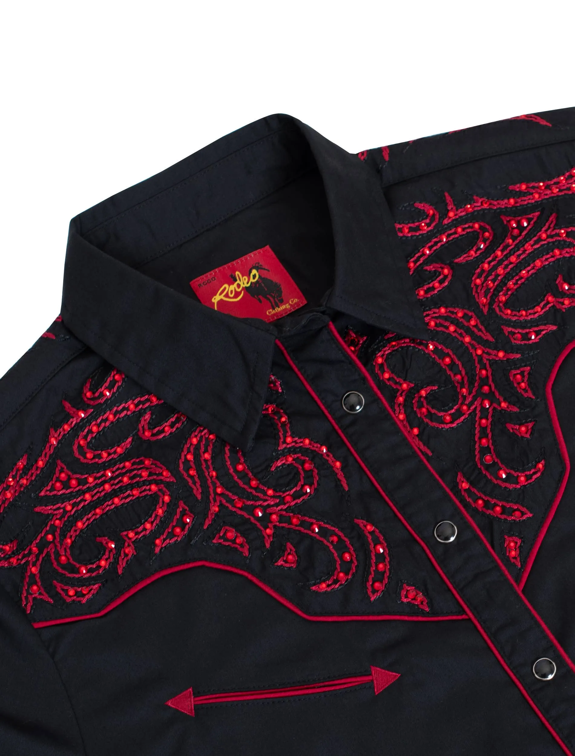 Women’s Western Embroidered diamond studded Shirt LS500-528