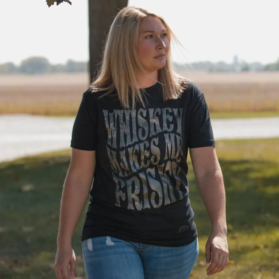Women's Whiskey Makes Me Frisky Boyfriend Fit T-Shirt - Realtree Riverbend®