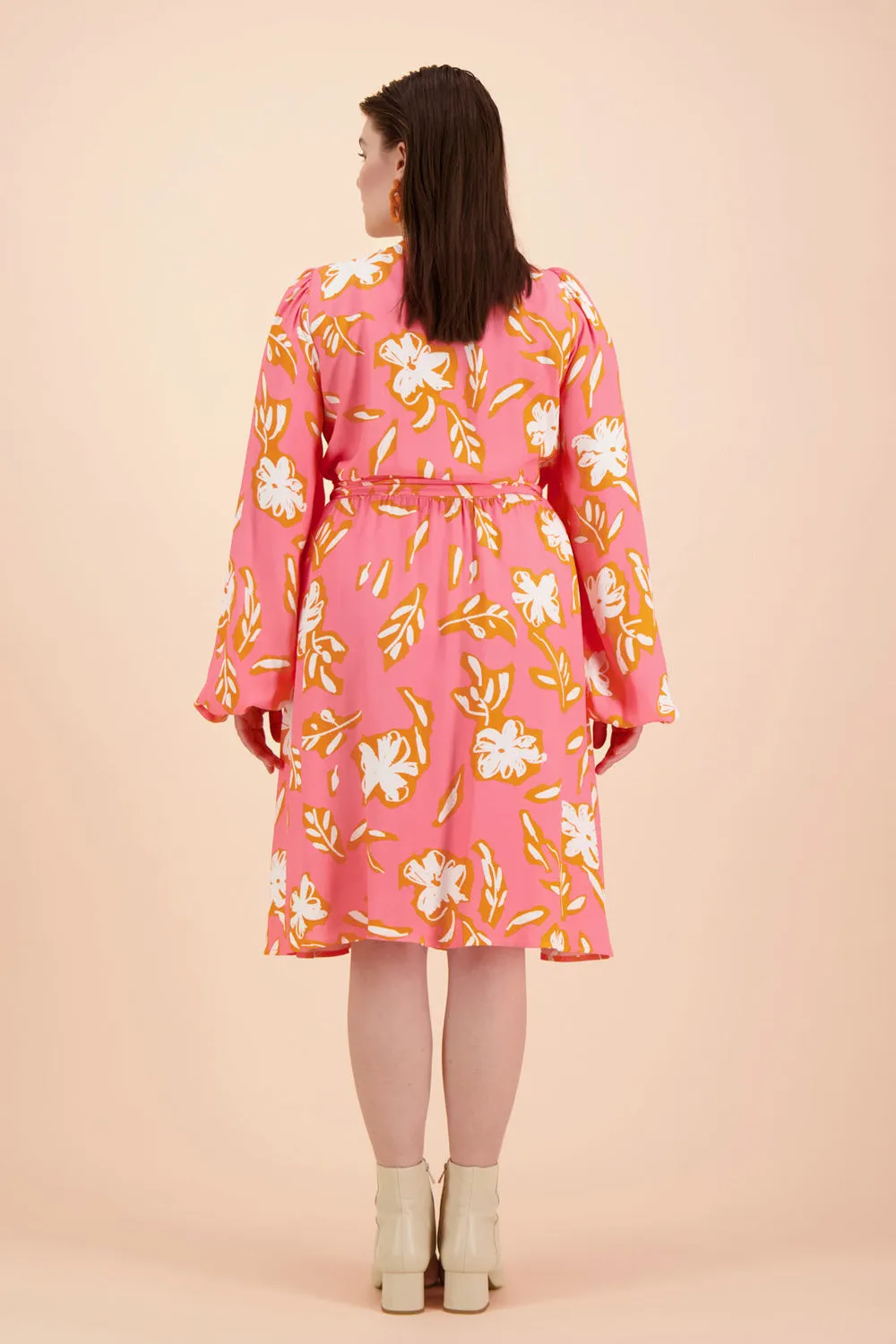 Wrap mini dress in candy floral