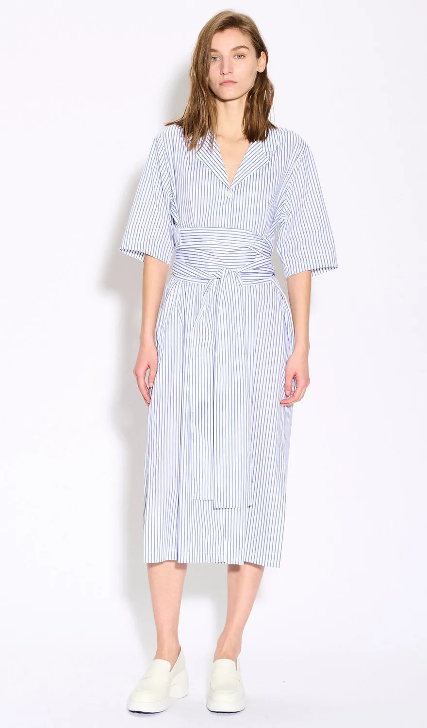 wraparound dress striped