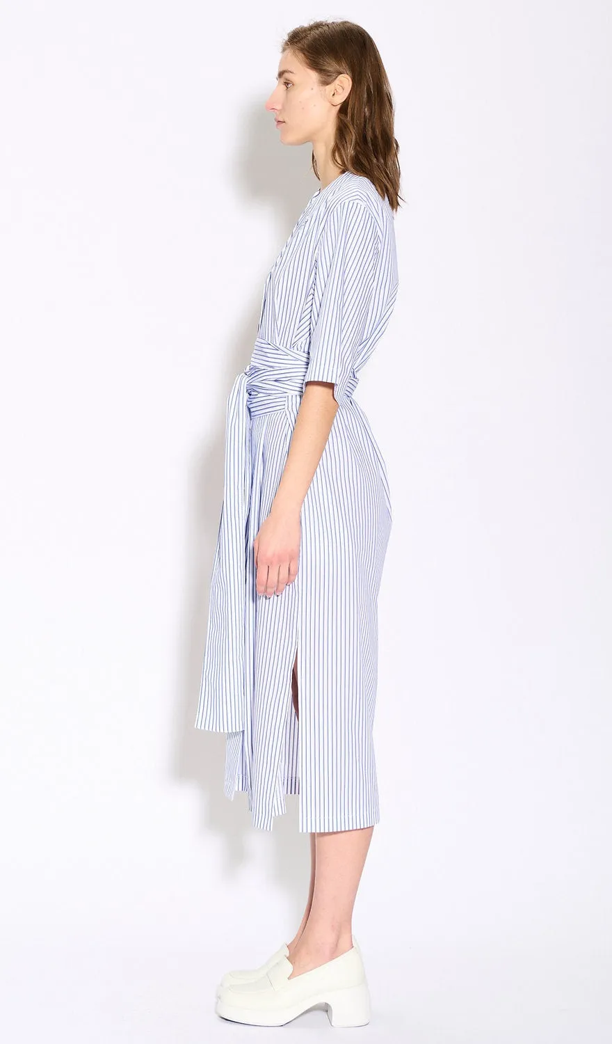 wraparound dress striped