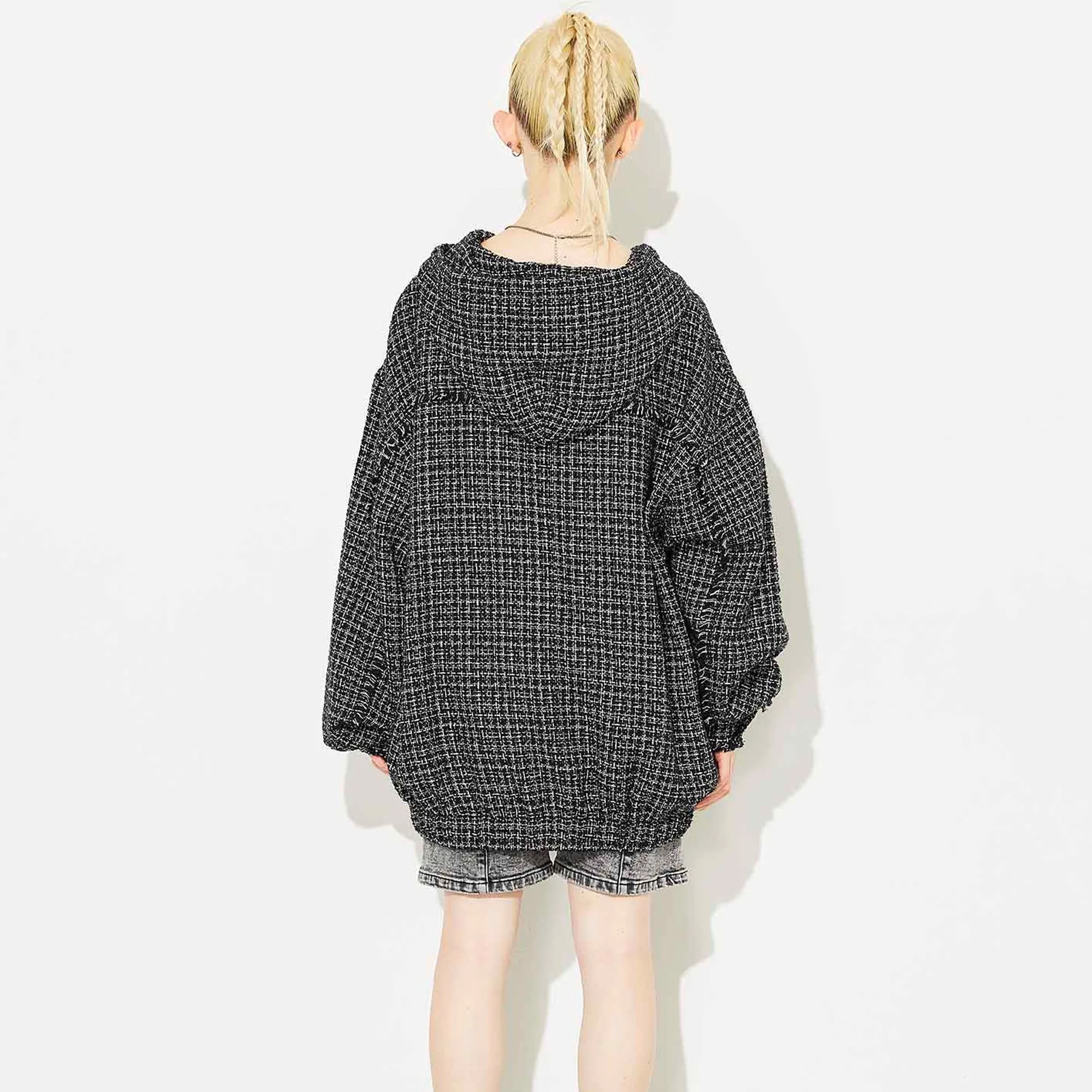 X Girl Womens Tweed Jersey Hoodie
