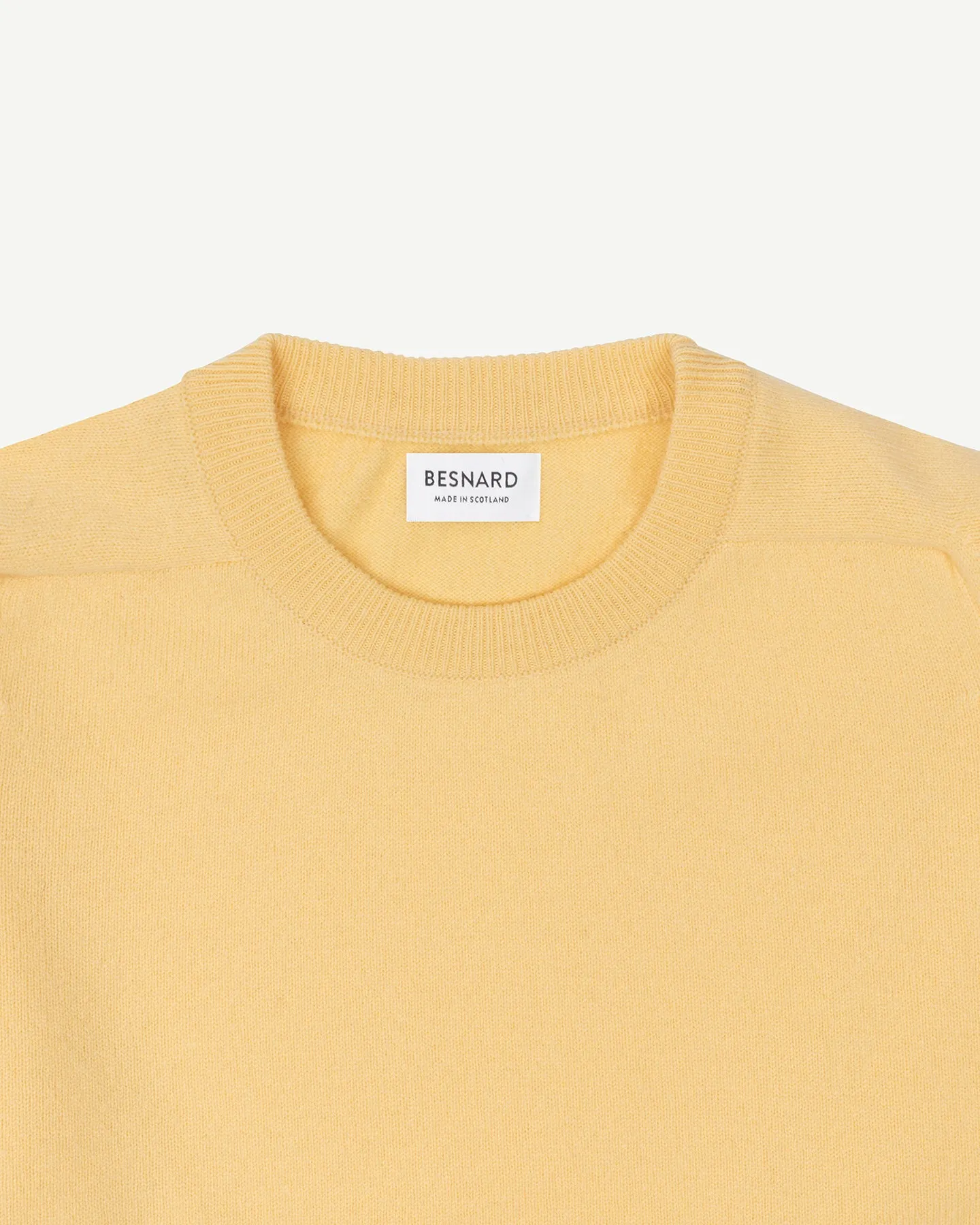 Yellow Lambswool Crew Neck