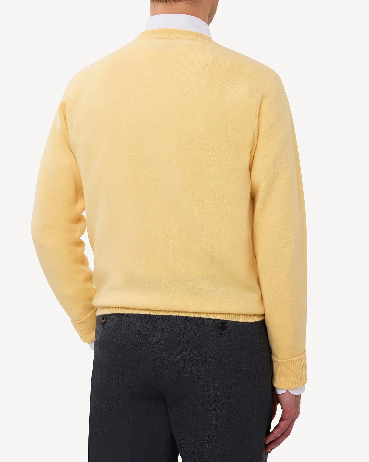 Yellow Lambswool Crew Neck