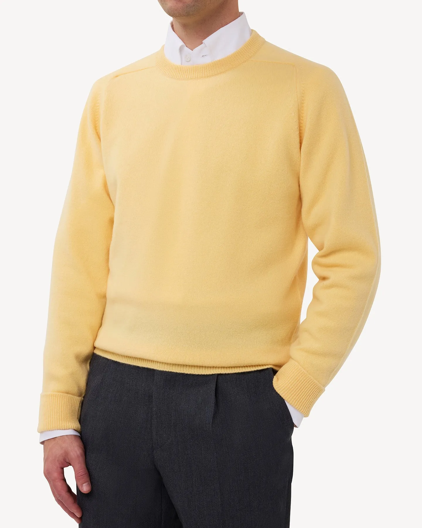 Yellow Lambswool Crew Neck