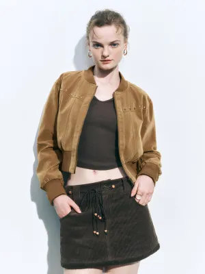 Zip Up Front Bomber Jackets