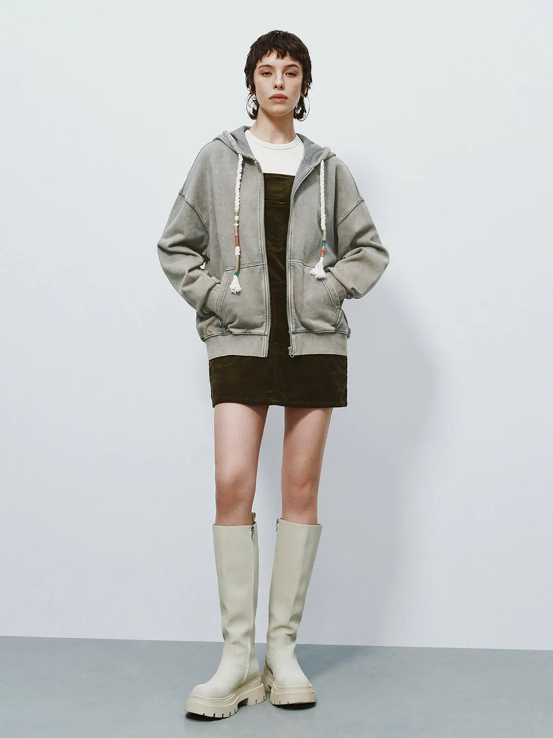 Zip Up Front Hoodie Jackets
