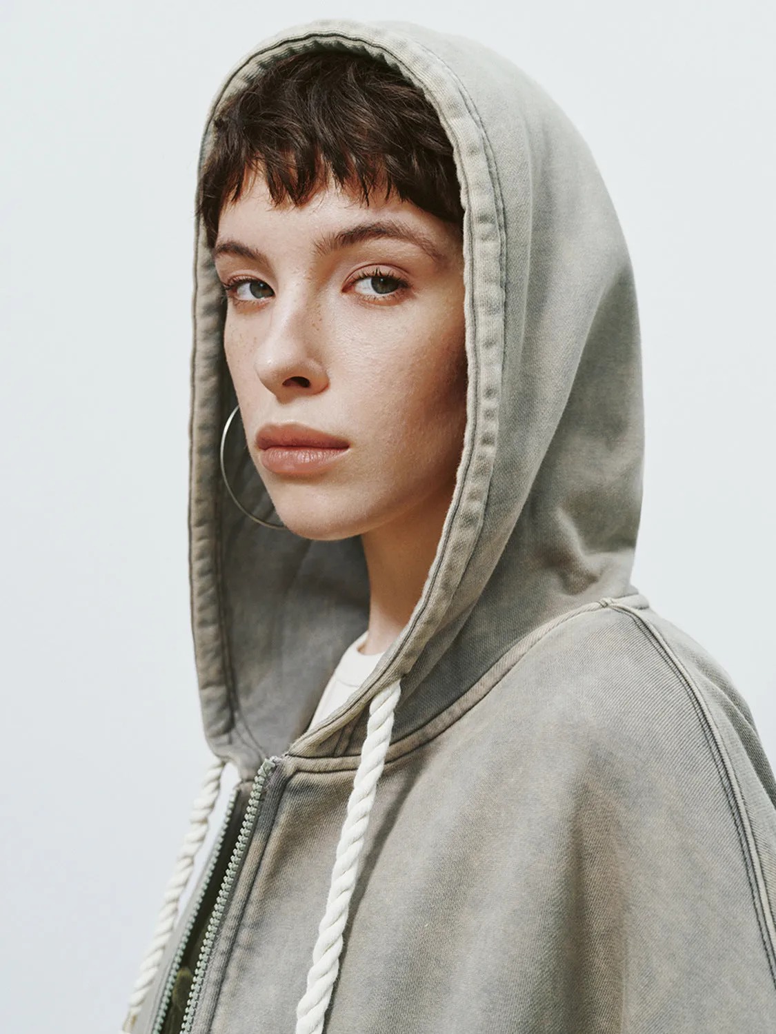 Zip Up Front Hoodie Jackets
