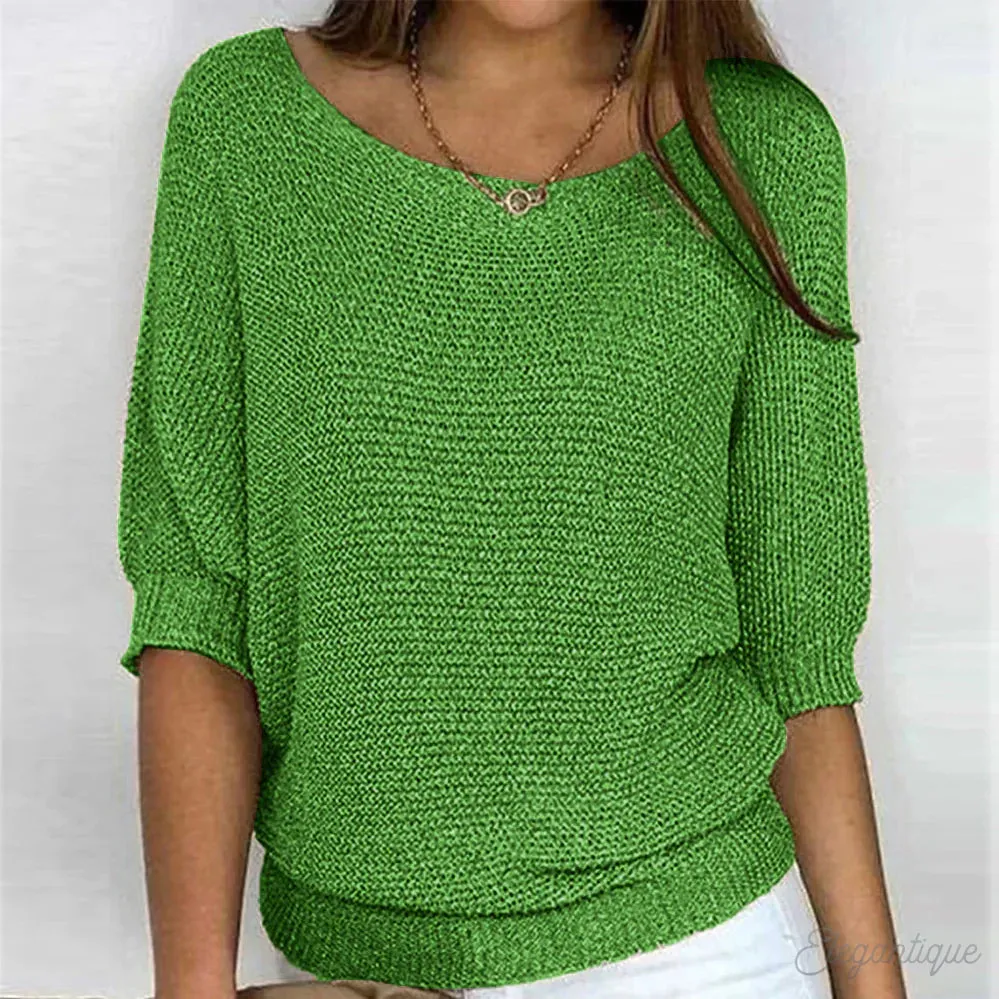 Zoey | Knitted Casual Women's Sweater - Comfortable and Stylish Sweater