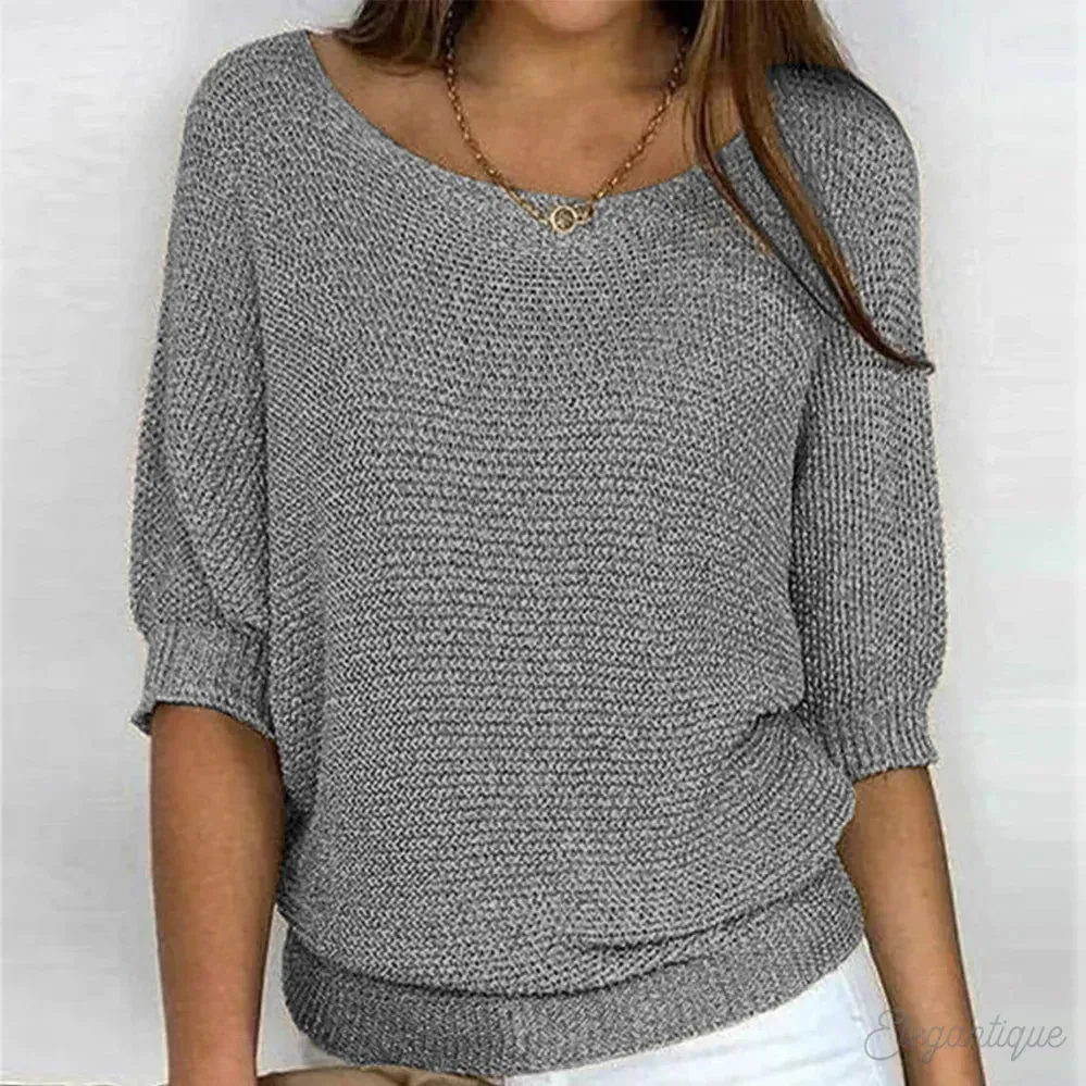 Zoey | Knitted Casual Women's Sweater - Comfortable and Stylish Sweater