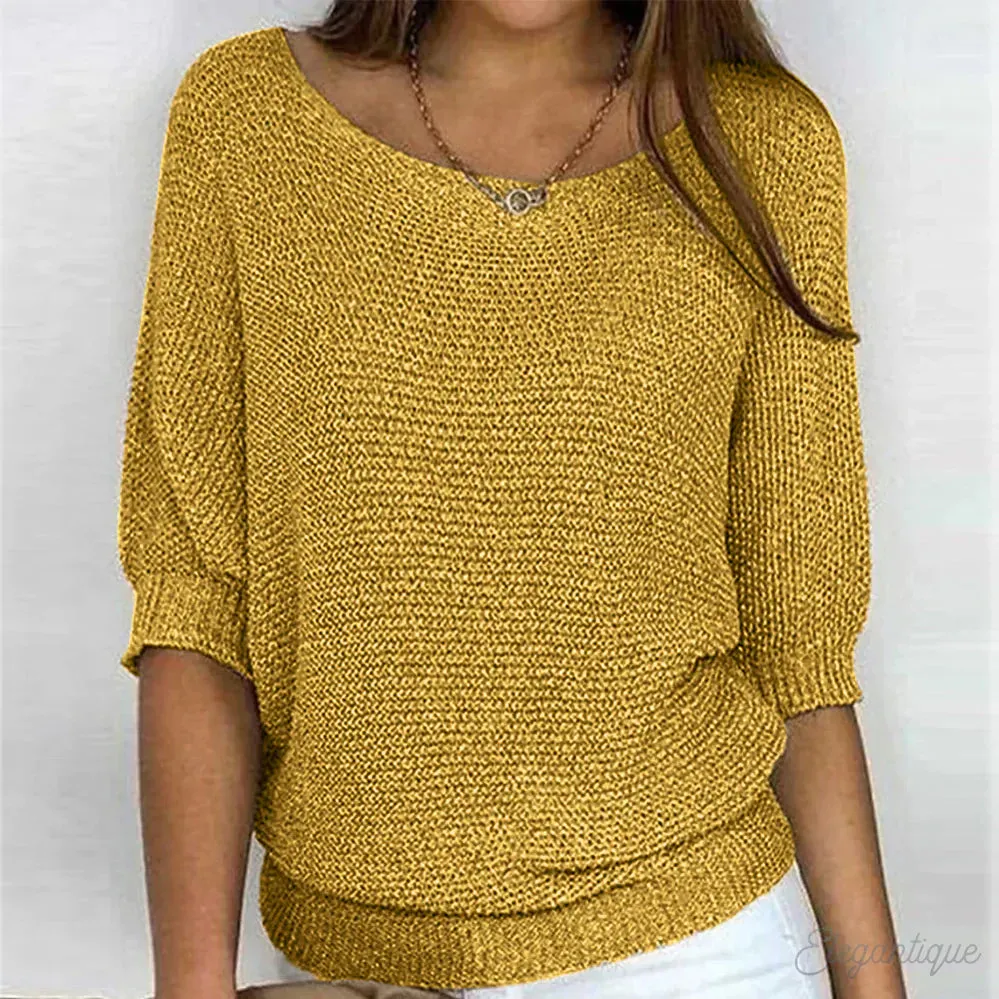 Zoey | Knitted Casual Women's Sweater - Comfortable and Stylish Sweater