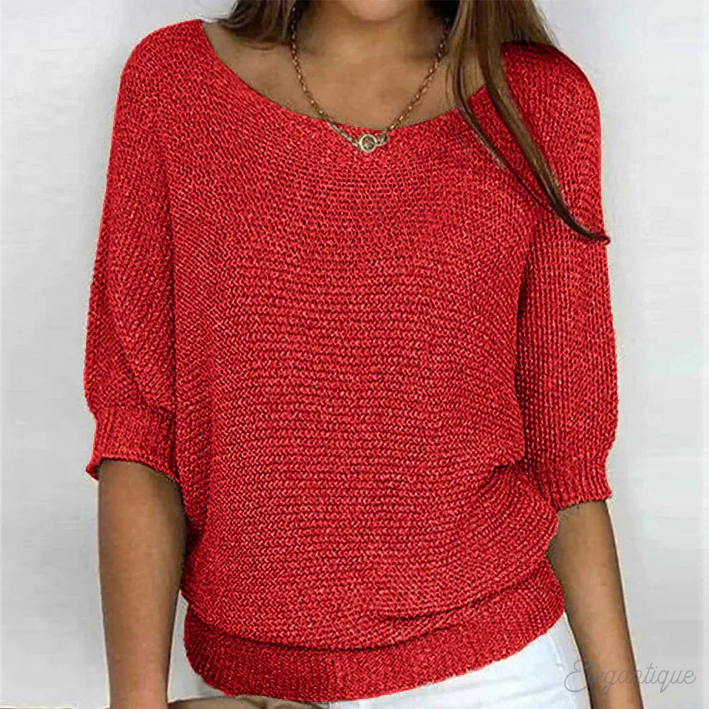 Zoey | Knitted Casual Women's Sweater - Comfortable and Stylish Sweater